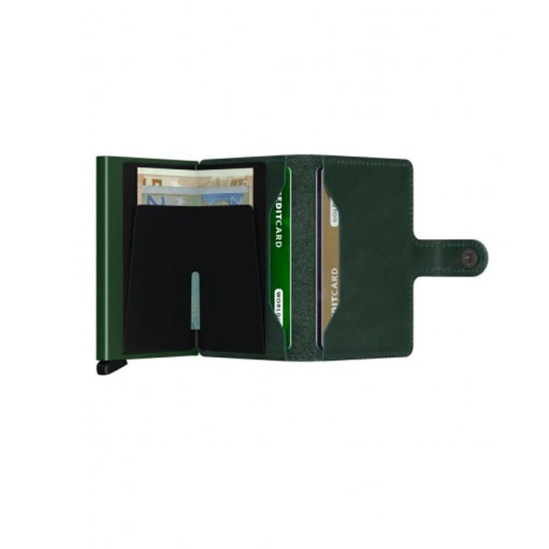 SECRID The MiniWallet is compact in size, but has a surprising capacity. The outer leather lining can hold bills, receipts and cards, while in the Cardprotector in all (Green) - Image 3