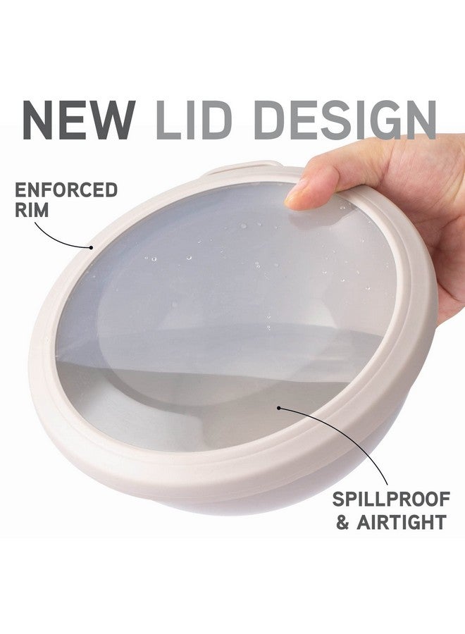 كوك ويذ كولرز أوعية خلط متداخلة من "اطبخ مع الألوان" - مجموعة من 12 وعاء بلاستيكي مع أغطية، آمنة للاستخدام في الميكروويف (لون النعناع أومبري) - Image 1