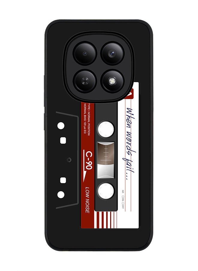 For Xiaomi Redmi Note 15 4G Case,Slim fit Camera Protection, Shockproof Thin Phone cover  - When Words Fail (Black Tape)