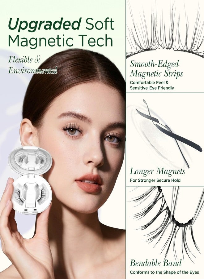 BEYELIAN Magnetic Eyelashes with Applicator, Upgrade Soft Magnetic Lashes Portable Magnetic Eyelashes Natural Look, Reusable, No Glue Needed Fales Eyelashes AJH068 (All-In-One & Comfortable) - Image 4