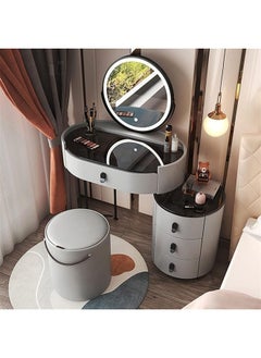 Makeup Vanity Table Dressing Table Flip Mirror With Drawers And Chair 70 CM