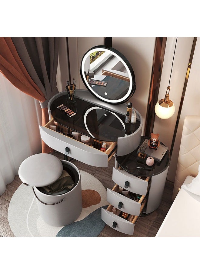 keke - Makeup Vanity Table Dressing Table Flip Mirror With Drawers And Chair 70 CM - Image 1