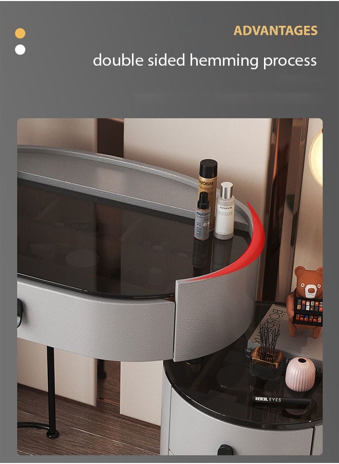 keke - Makeup Vanity Table Dressing Table Flip Mirror With Drawers And Chair 70 CM - Image 1