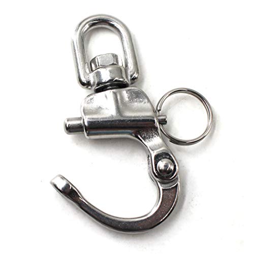 Flomore 70mm Swivel Snap Shackle Marine Grade 316 Stainless Steel Swivel Ring Yacht Sailing Boat Hardware (Pack of 2) - Image 2