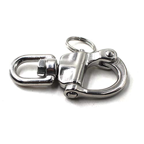 Flomore 70mm Swivel Snap Shackle Marine Grade 316 Stainless Steel Swivel Ring Yacht Sailing Boat Hardware (Pack of 2) - Image 5