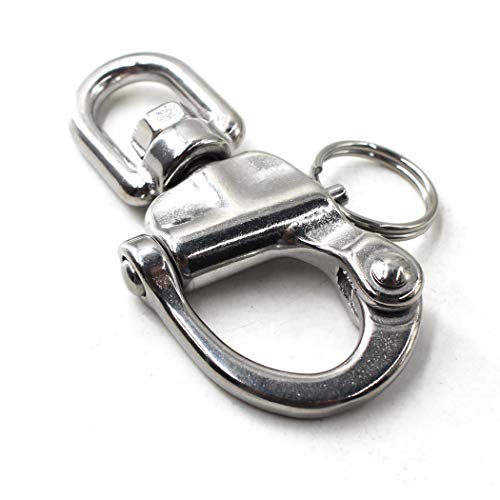 Flomore 70mm Swivel Snap Shackle Marine Grade 316 Stainless Steel Swivel Ring Yacht Sailing Boat Hardware (Pack of 2) - Image 4