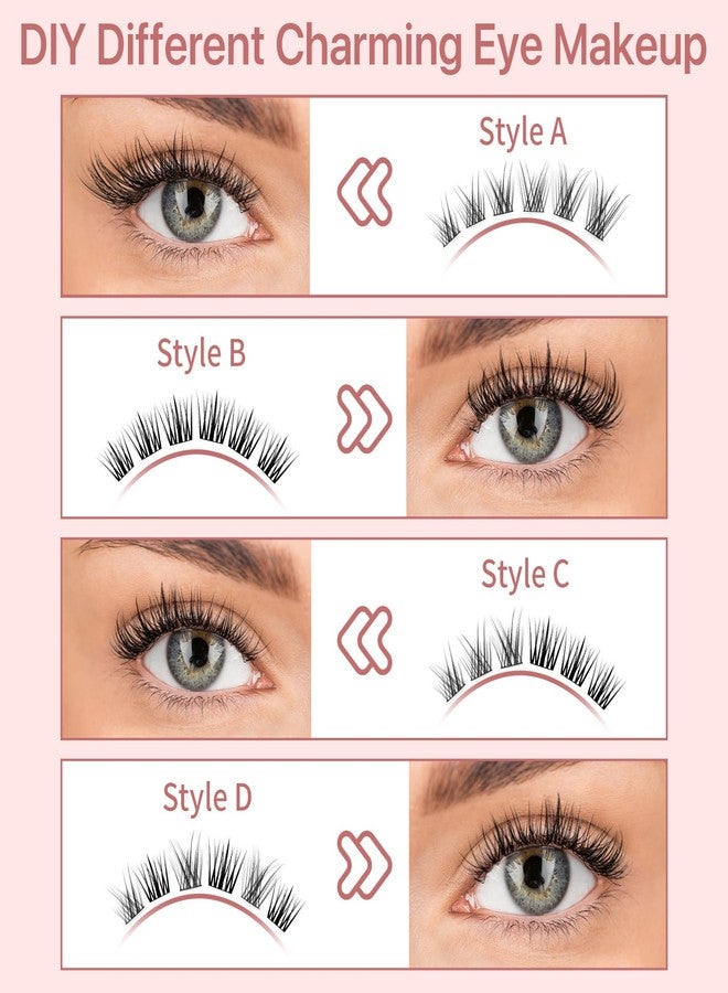 MLEN DIARY 132 Clusters Fox Eye Lash Clusters Wispy Cat Eye Lashes Individual Lash Extensions with Bottom Lashes 4D D Curl Manga Eyelash Extension Kit Fluffy Mink Lashes Natural Look Faux False Lashes - Image 4