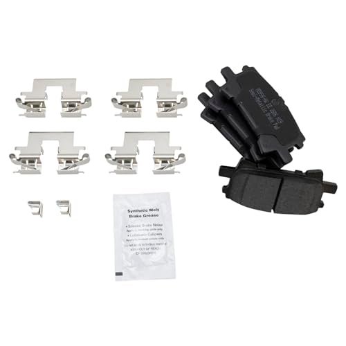 TRQ Rear Brake Pad & Rotor Kit Semi-Metallic Compatible with 2004-2006 Lexus RX330 2007-2009 RX350 2006-2008 RX400h 2004-2007 Toyota Highlander - Image 3