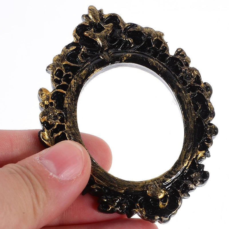 Vintage Resin Mini Photo Frames Set Of 4 Small Oval Picture Frames For Wall Tabletop Decor - Image 5