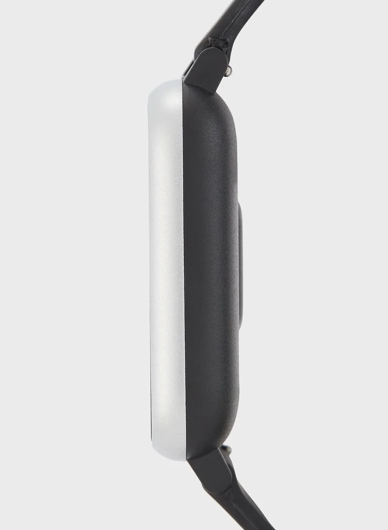iTouch iTouch Unisex Go Smartwatch Silver/Black Silicone Strap