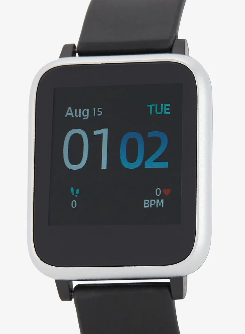 Itouch  iTouch Unisex Go Smartwatch Silver/Black Silicone Strap  | Best Price UAE