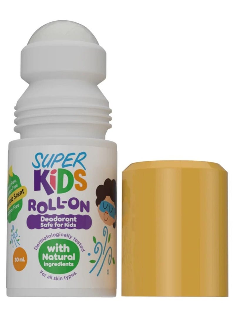 SUPER KIDS - Deodorant Roll on for kids Fragrance free 30ml - Image 1