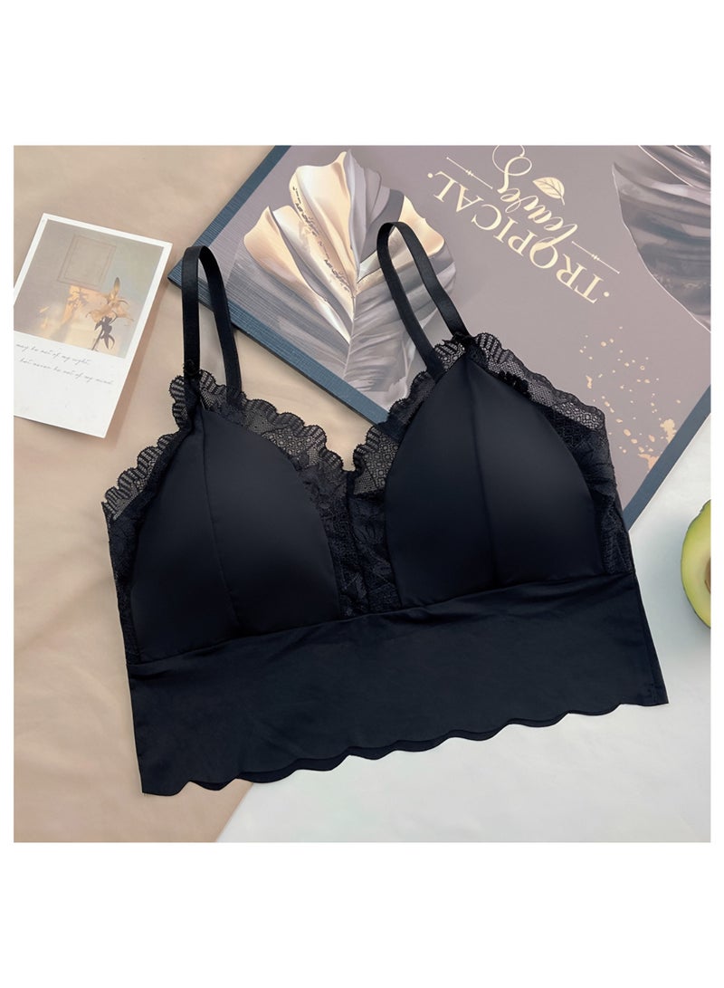 Women Fix Cup Ice Silk Bra 