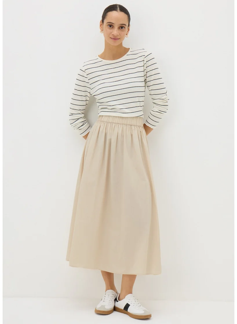 Matalan Stone Cotton Midi Skirt