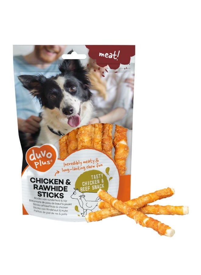 Duvo + Duvo+ Meat Chicken & Rawhide Sticks Small 12.5cm [Weight - 100g] - Image 1