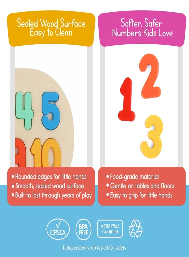 7 Days of Play Number Puzzle for Kids, Sensory Bin Insert for Sensory Tables, Silicone Numbers, Wooden Fine Motor Learning Toy - Image 4