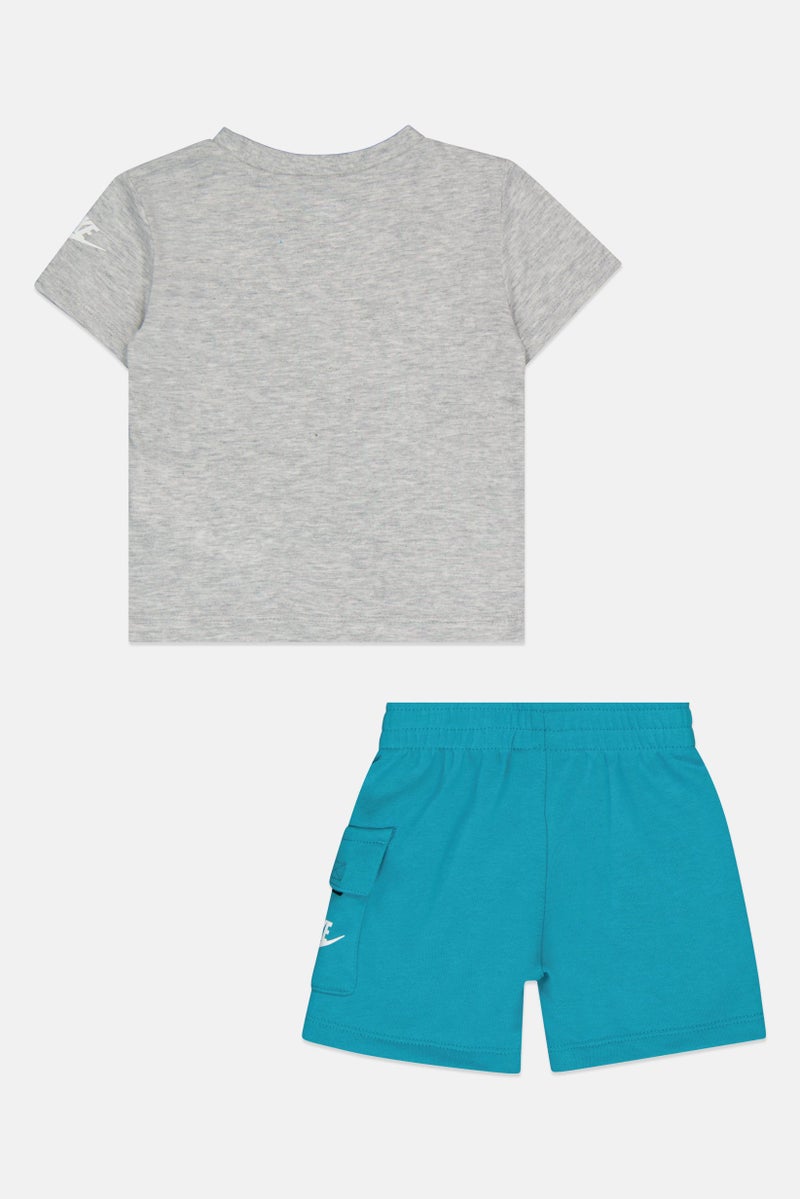 Nike Toddlers Boy 2 Pcs Brand Logo T-shirt And Shorts Set, Multicolor - Image 2