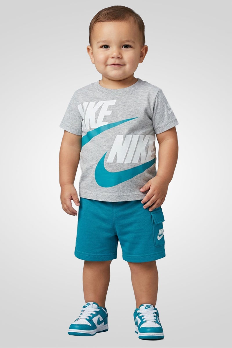 Nike Toddlers Boy 2 Pcs Brand Logo T-shirt And Shorts Set, Multicolor - Image 1