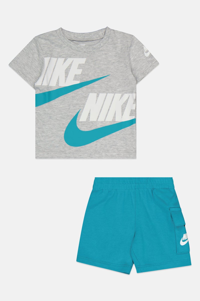 Nike Toddlers Boy 2 Pcs Brand Logo T-shirt And Shorts Set, Multicolor - Image 3