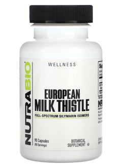 NutraBio European Milk Thistle 241 mg 90 Capsules 