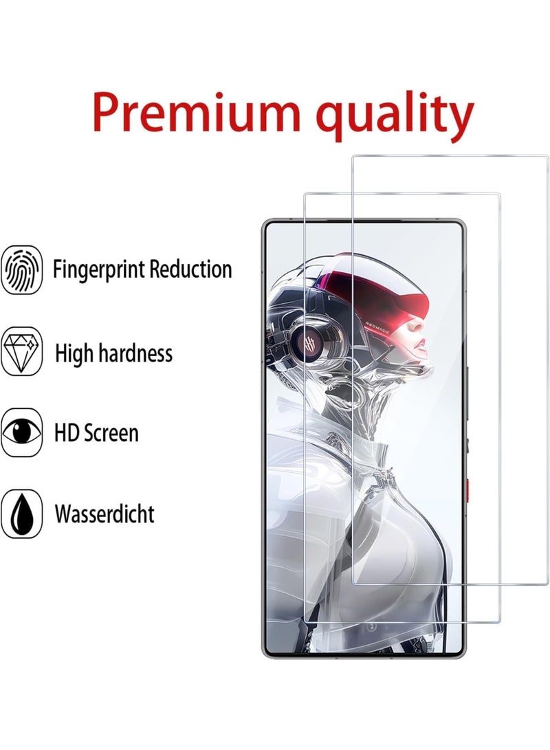 عام [2+2 حبة] متوافق مع ZTE Nubia Red Magic 11 Pro Plus، حامي شاشة + حامي عدسة الكاميرا، صلابة 9H مضاد للخدوش وبصمات الأصابع، فيلم مقوى لـ Red Magic 11 Pro+. - Image 2