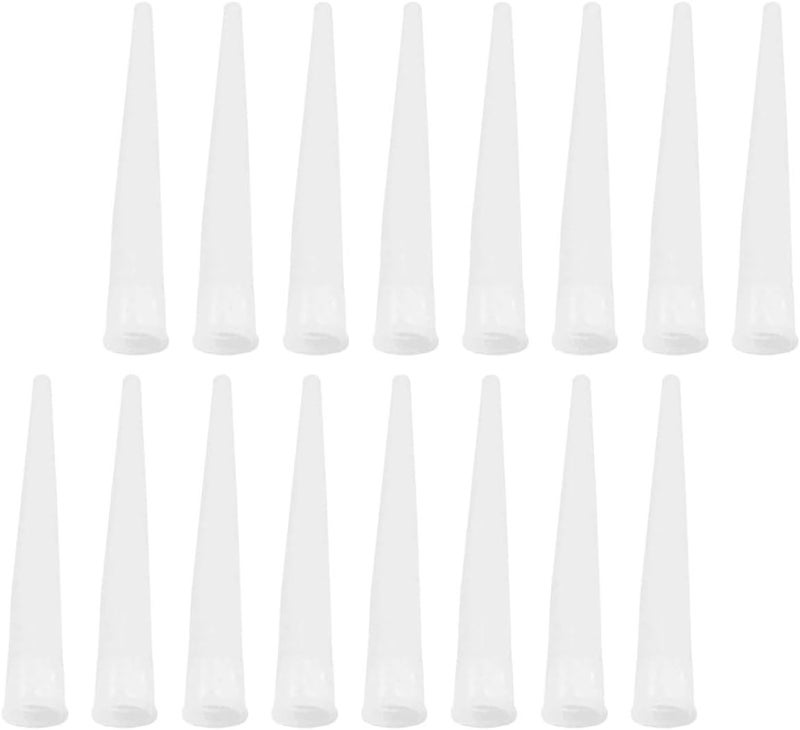 Cabilock 100pcs Plastic Caulk Extension Nozzle Tips Caulking Nozzle Replacement Tool for Window Door Tile Sealing Compatible with Standard Caulk Tubes - Image 1