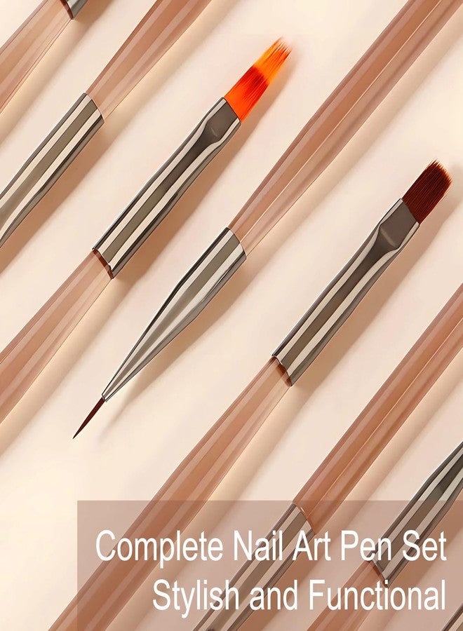 Kootinn 9-Piece Nail Gel Polish Drawing Pen Set, Nail Liner Brush Collection for Manicure, Salon-Quality Brushes for Home Nail Art - Image 4