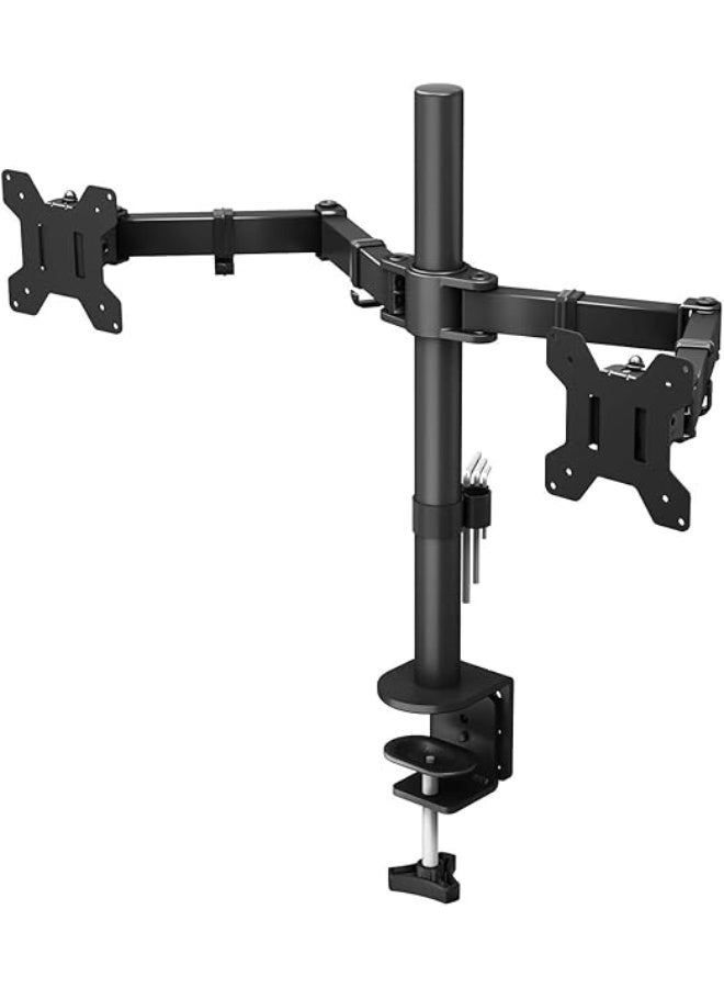 Adjustable Dual Monitor Arm for Desk Mounting Two Monitors Up to 27" - Image 3