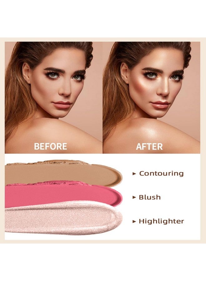Hilareco 3 Pcs Cream Contour Stick Makeup Kit, Shades with Highlighter Stick, Blush Stick and Bronzer Contour Stick for Sculpt the Cheeks, Waterproof, Matte & Dewy Finish (Fair-Light,#03+#09+#12) - Image 5