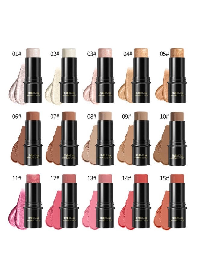 Hilareco 3 Pcs Cream Contour Stick Makeup Kit, Shades with Highlighter Stick, Blush Stick and Bronzer Contour Stick for Sculpt the Cheeks, Waterproof, Matte & Dewy Finish (Fair-Light,#03+#09+#12) - Image 4