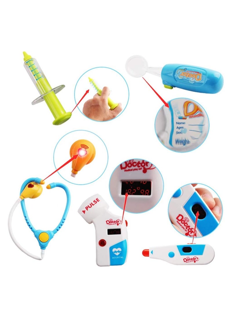REXA Pretend Doctor Cart Set for Kids, Realistic Medical Playset with Lights Includes 23 Accessories for an Unforgettable Medical Experience  - Image 4
