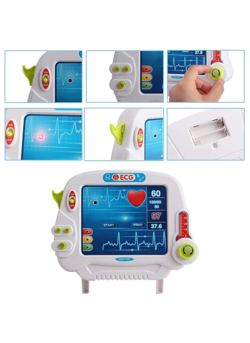 REXA - Pretend Doctor Cart Set for Kids, Realistic Medical Playset with Lights Includes 23 Accessories for an Unforgettable Medical Experience - Image 1