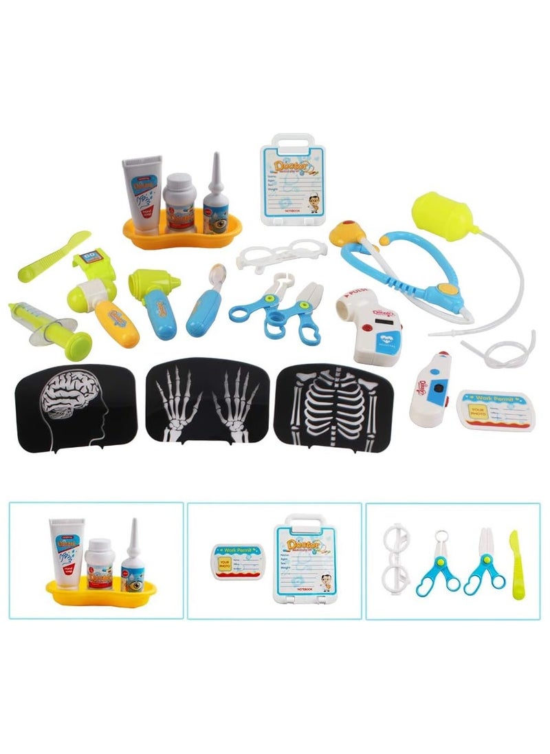 REXA Pretend Doctor Cart Set for Kids, Realistic Medical Playset with Lights Includes 23 Accessories for an Unforgettable Medical Experience  - Image 3