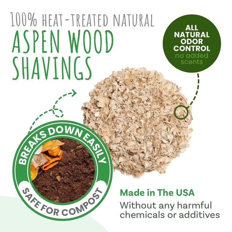 Small Pet Select Premium Natural Aspen Bedding, Animal Bedding for Small Indoor and Outdoor Pets, Made in The USA, Jumbo Size 141 L Pack - Image 3