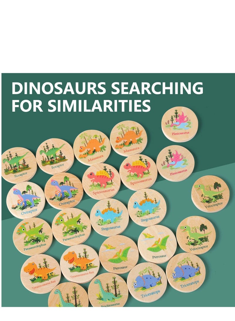 Dinosaur Jigsaw Puzzle Kids Memory Chess Game Baby Educational Wooden Toys for Children 3D Puzzles - Image 2