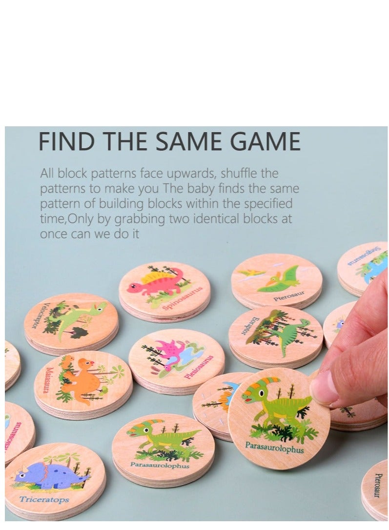 Dinosaur Jigsaw Puzzle Kids Memory Chess Game Baby Educational Wooden Toys for Children 3D Puzzles - Image 5