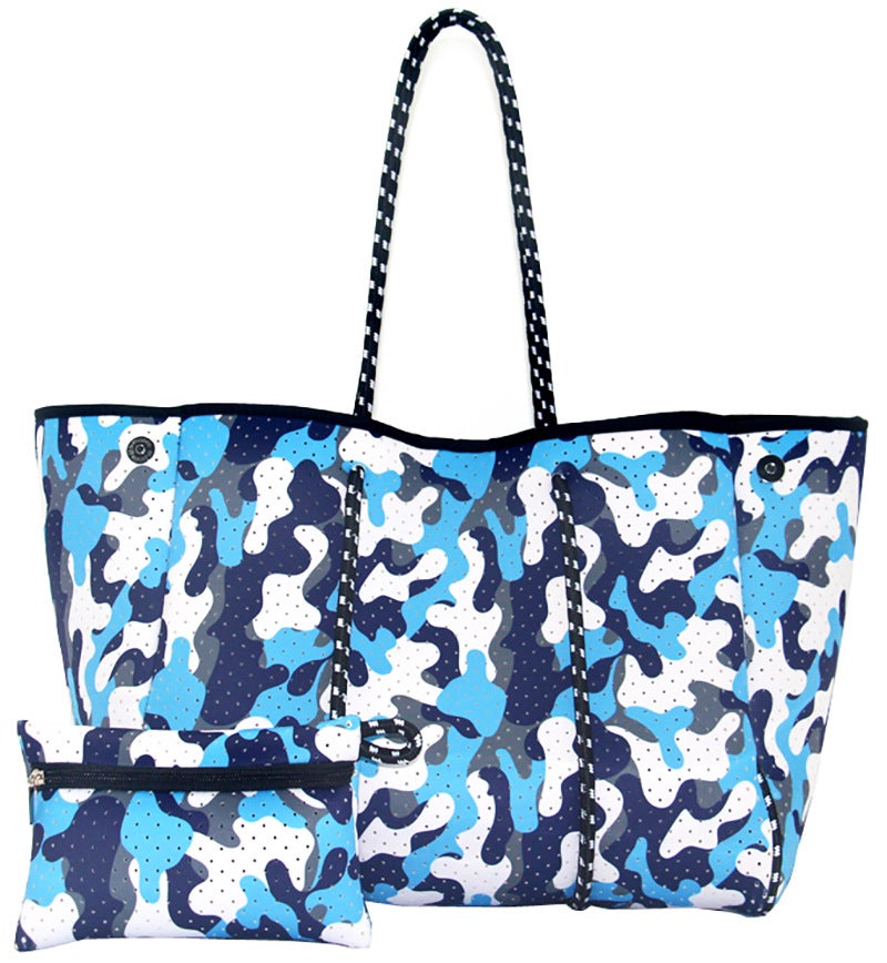 Factory Large Capacity Seaside Tote Bag Printed Weekend Travel Handbag Diving Material Beach Bag - Image 1