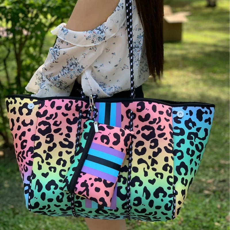 Factory Large Capacity Seaside Tote Bag Printed Weekend Travel Handbag Diving Material Beach Bag - Image 5