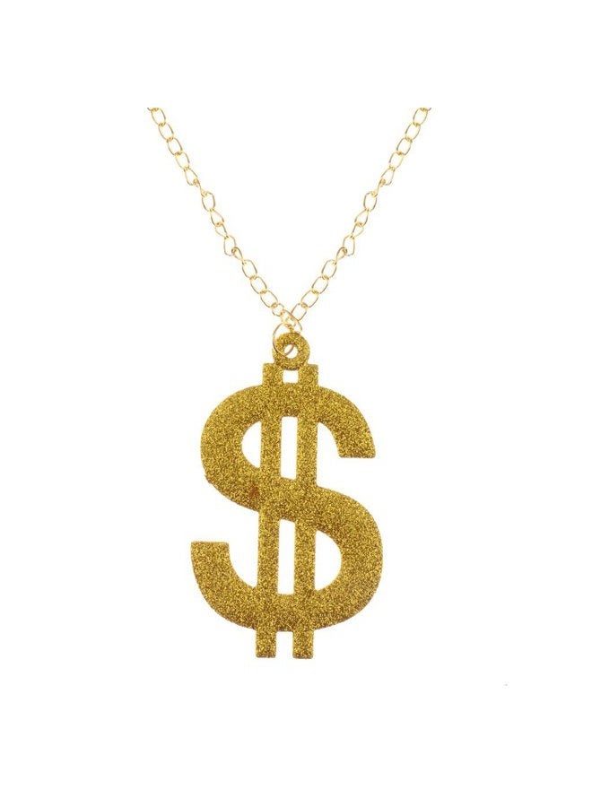 KODORIA 3pcs Golden Dollar Sign Money Pendant Necklace Glasses Ring Mens Funny Pimp Gangster Rapper Fancy Costume Prop - Image 4