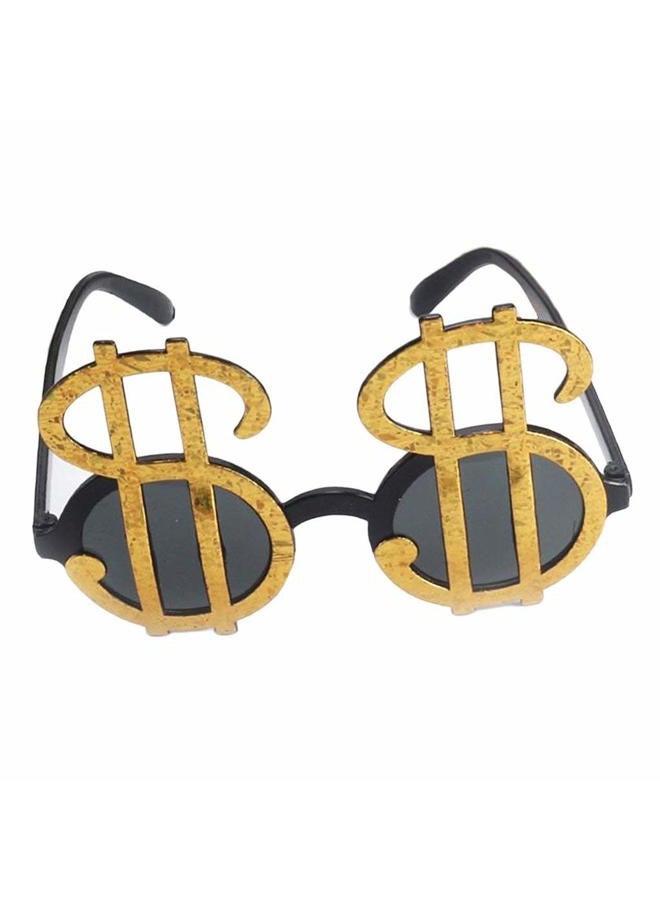 KODORIA 3pcs Golden Dollar Sign Money Pendant Necklace Glasses Ring Mens Funny Pimp Gangster Rapper Fancy Costume Prop - Image 3