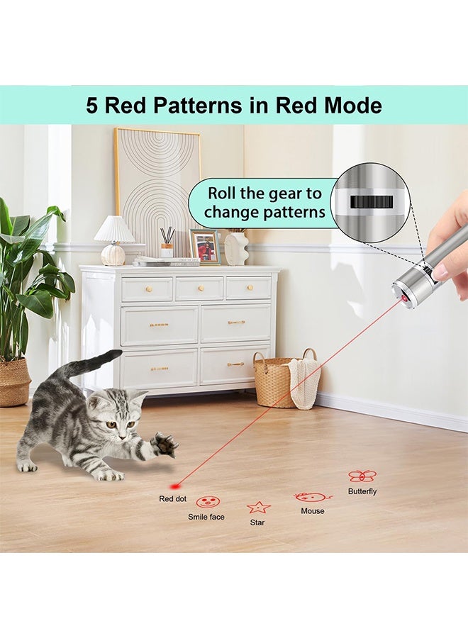 Cat Toys, USB Rechargeable Kitten Toy, 3 Light Modes & 5 Adjustable Patterns, Portable Interactive Pet Dog Cat Mouse Toy for Fun Chase Play Exercise - Image 3