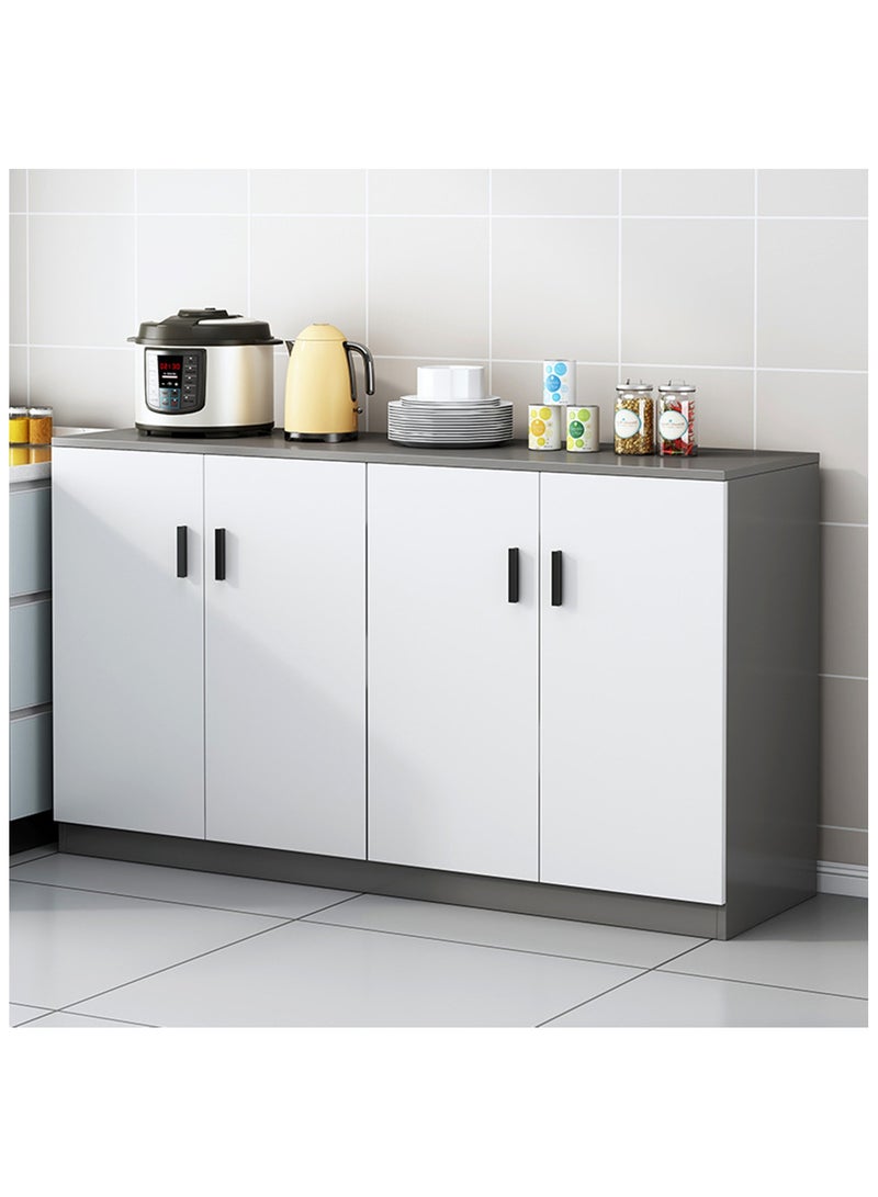 هيكسدريم خزانة جانبية، خزانة مطبخ، ماكينة صنع القهوة بأربعة أبواب، خزانة جانبية للمطبخ مناسبة للمطبخ، طاولة الطعام - Image 1