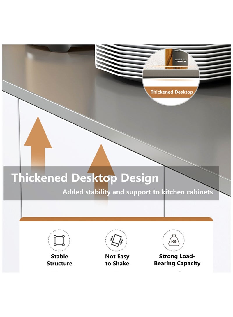 هيكسدريم خزانة جانبية، خزانة مطبخ، ماكينة صنع القهوة بأربعة أبواب، خزانة جانبية للمطبخ مناسبة للمطبخ، طاولة الطعام - Image 5