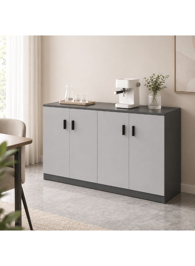 HXDream Sideboard,Kitchen Pantry Cabinet,Coffee Corner with 4 doors,Kitchen sideboard suitable for kitchen, living room, dining room - Image 1