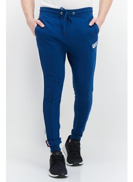 Men Sportswear Fit Brand Logo Training Jogger Pant, Teal Blue