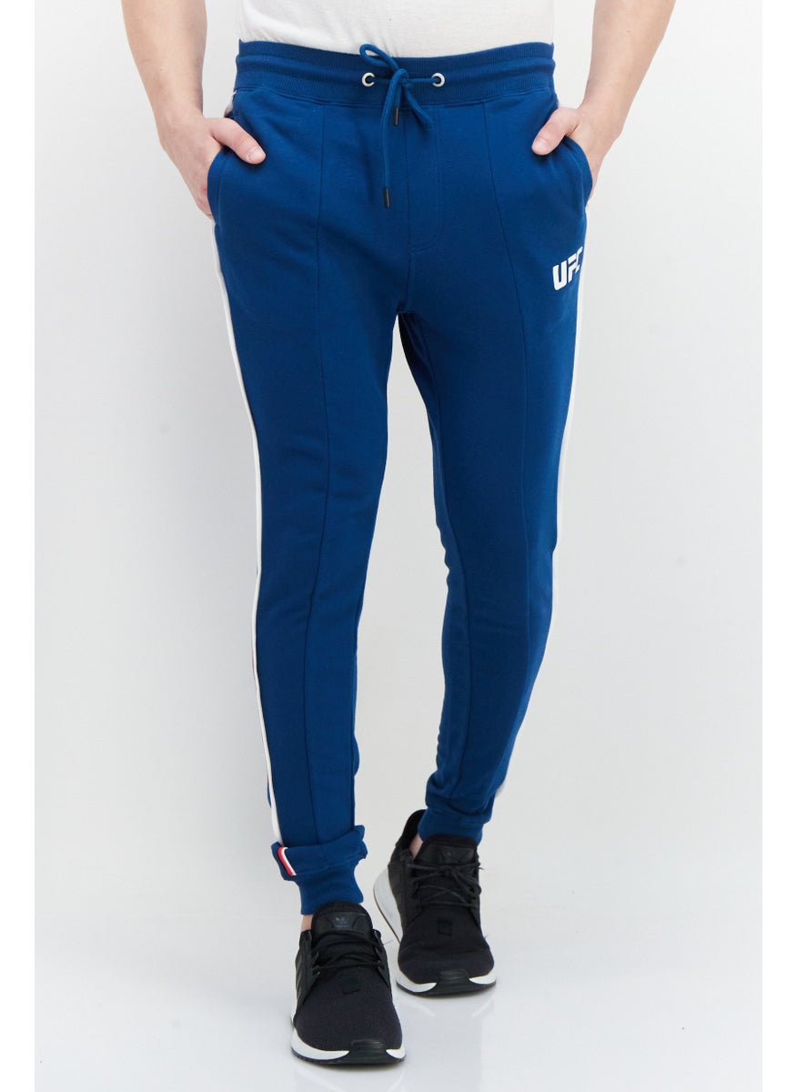 Ufc - Men Sportswear Fit Brand Logo Training Jogger Pant, Teal Blue - Image 1