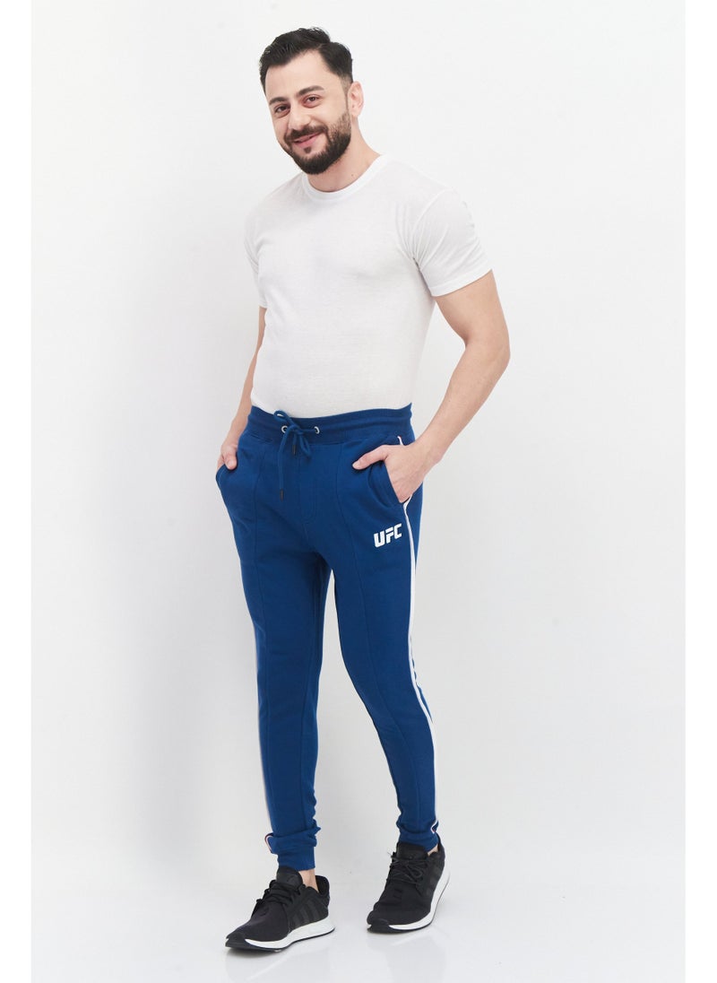 Ufc - Men Sportswear Fit Brand Logo Training Jogger Pant, Teal Blue - Image 1