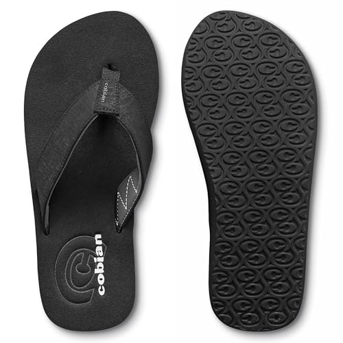 Cobian Floater 2 Flip Flops for Men with Arch Support - Casual Comfort Sandal Slippers, Black, 12 - Image 4