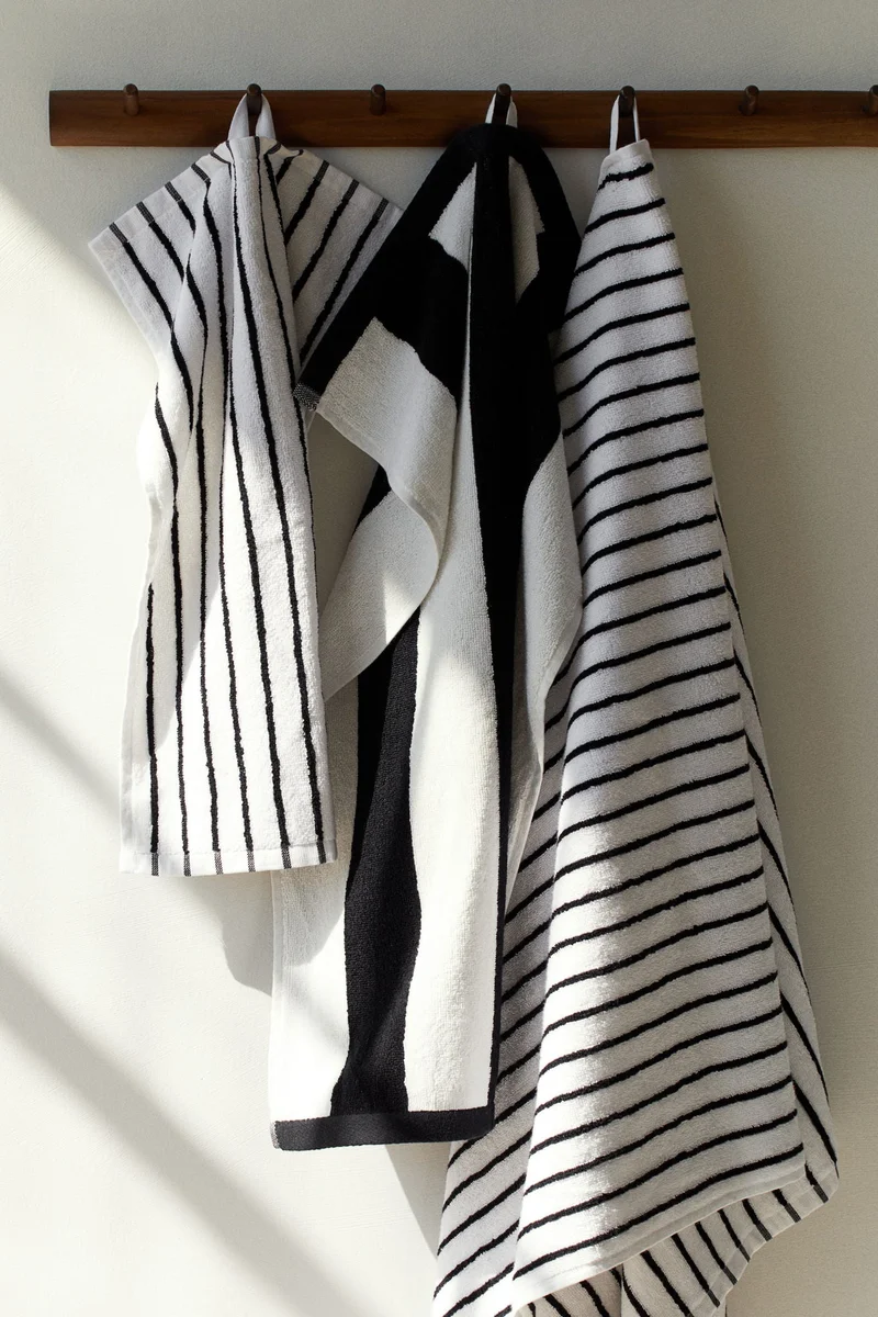 H&M Striped hand towel