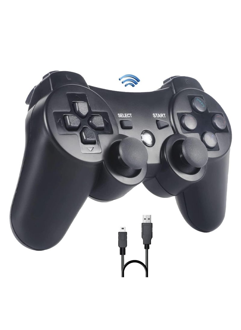 CAYGA Controller for PS3 Wireless Controller Compatible with Playstation 3 Bluetooth Gamepad with Double Shock, Charging Cable - Image 2